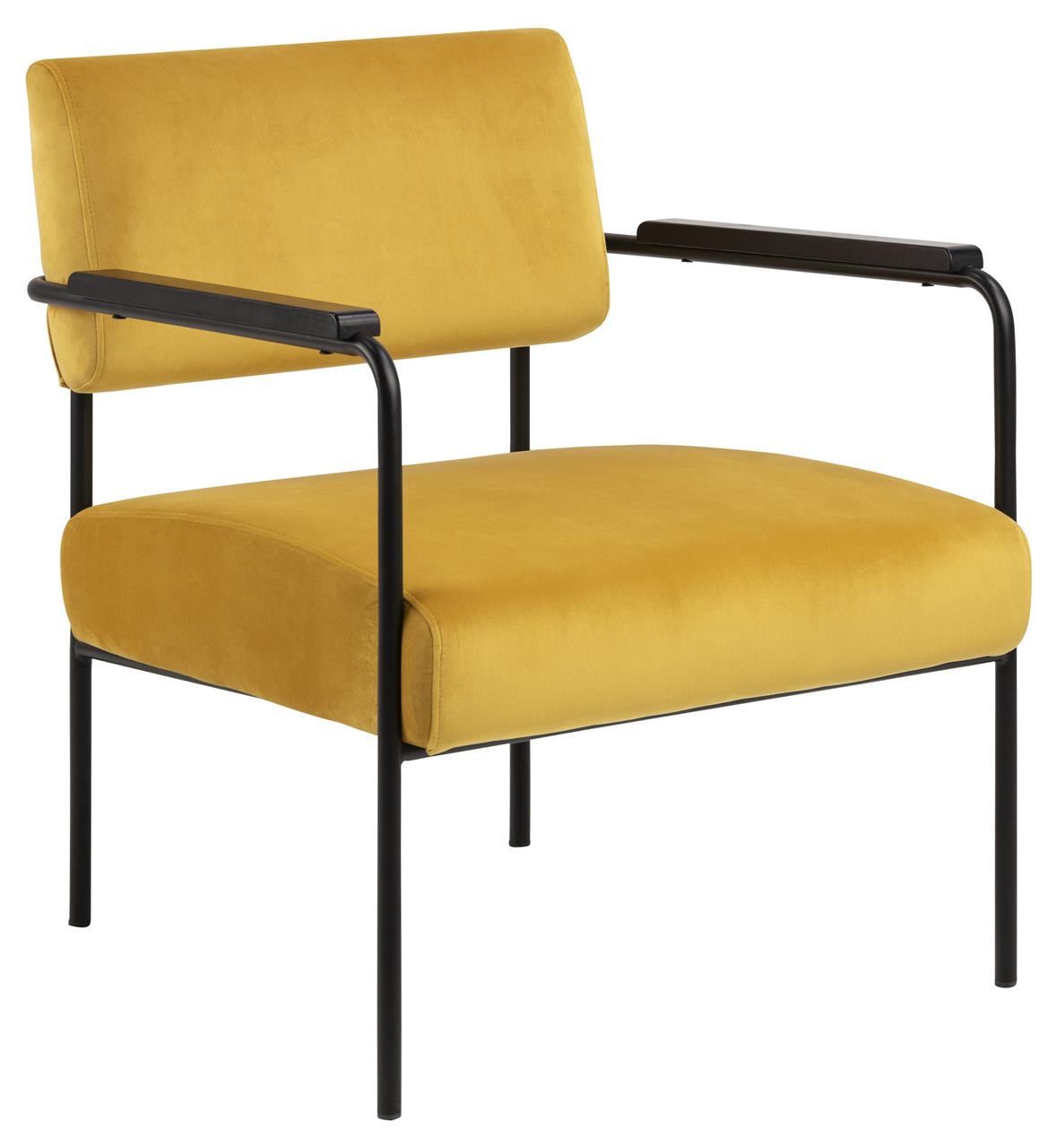 Fotel Hathorn 67x77 cm żółty – obraz-1