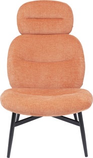 Fotel tapicerowany z przeszyciami 67x105 cm jasnobrązowy - nogi czarne – obraz-1