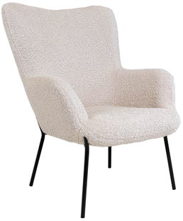 Fotel do pokoju wełniany różowy nogi metalowe czarne – grafika-1.