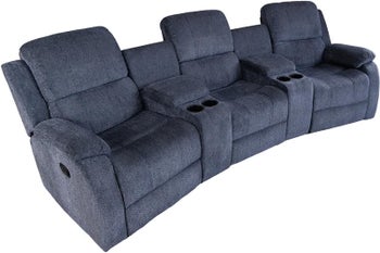 Fotel kinowy trzyosobowy rozkładany z wysokiej jakości tapicerki – grafika-1.