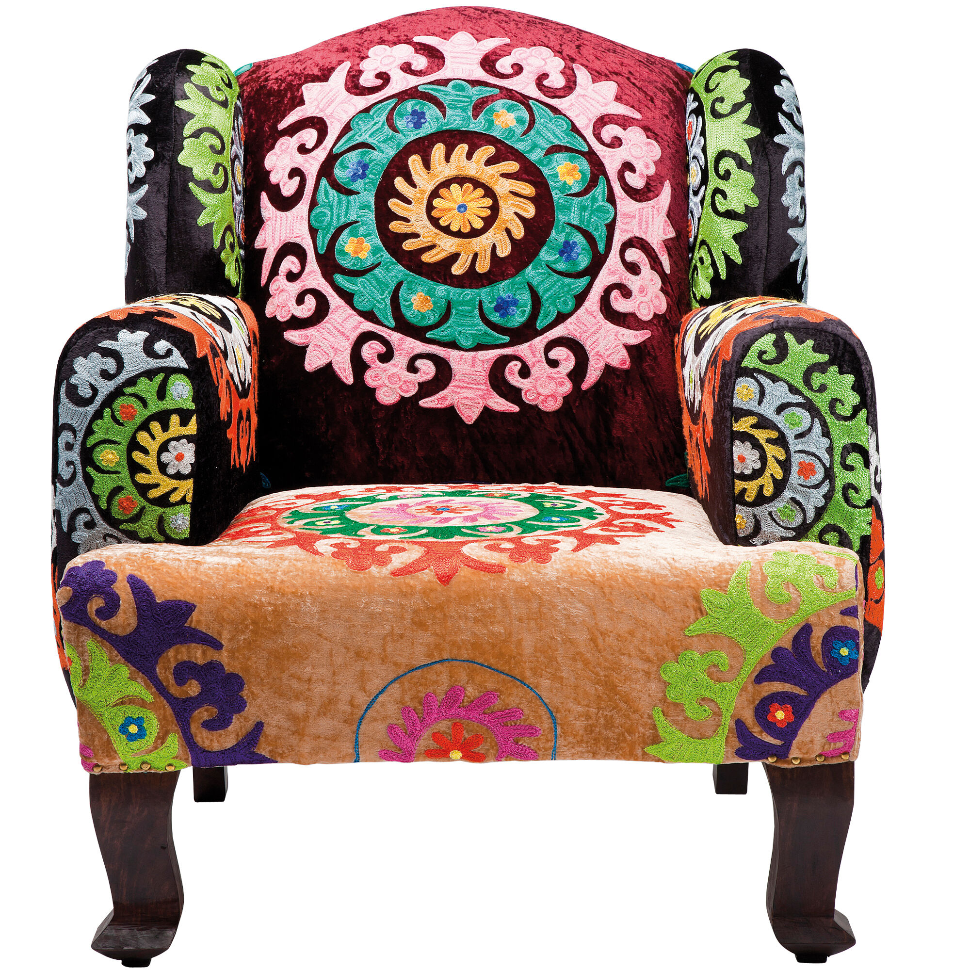Fotel Mandala 85x105 cm kolorowy – obraz-1