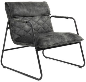 Fotel z podłokietnikami aksamit szaro-zielony 71x79 cm – obraz-1