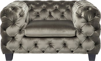 Fåtölj Desire - Khaki Sammet – bild-1.