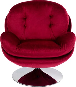 produkt: Snurrfåtölj Cosy - Vinröd Sammet.