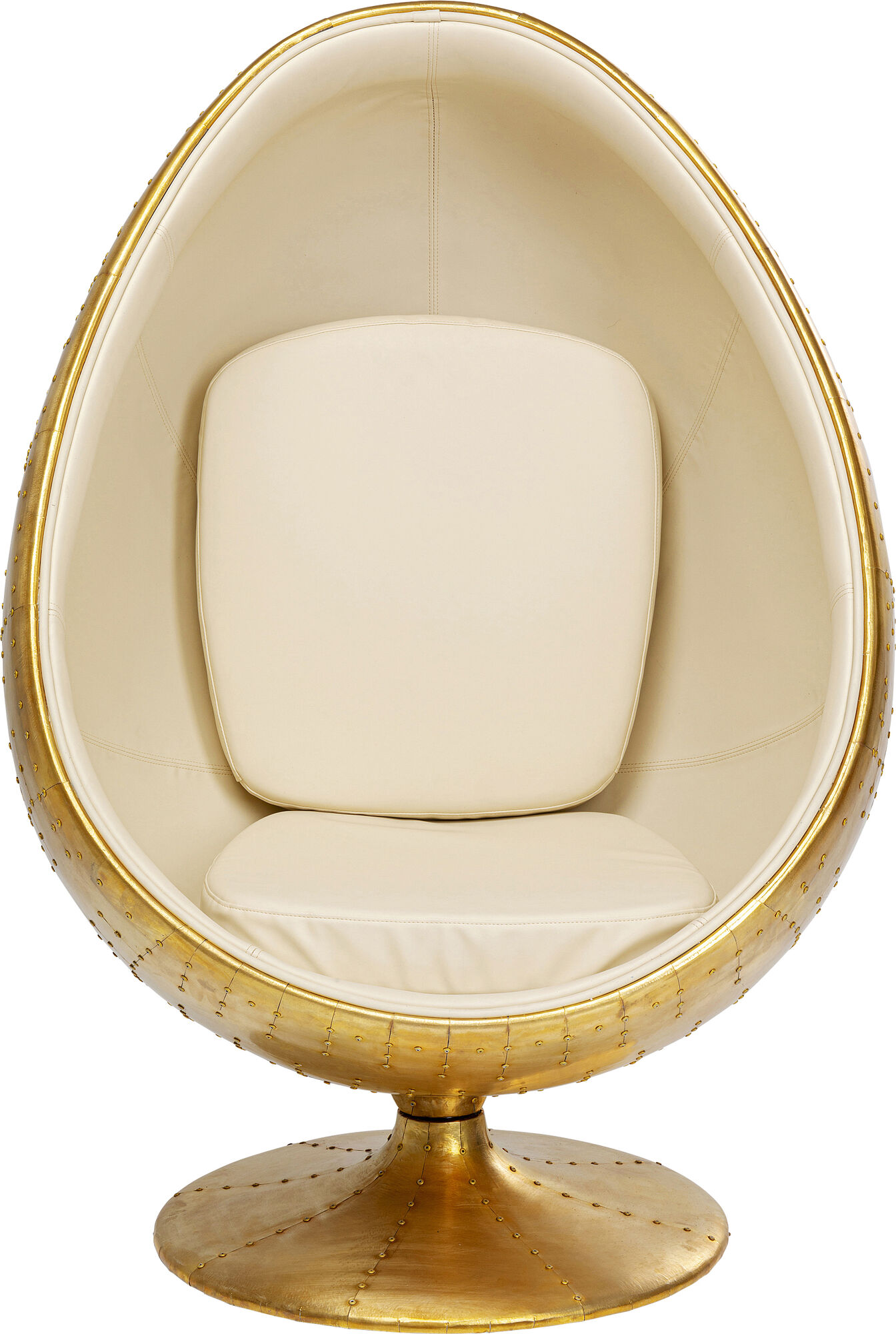 Fotel obrotowy Eye Ball 90x138 cm mosiężny – grafika-1.