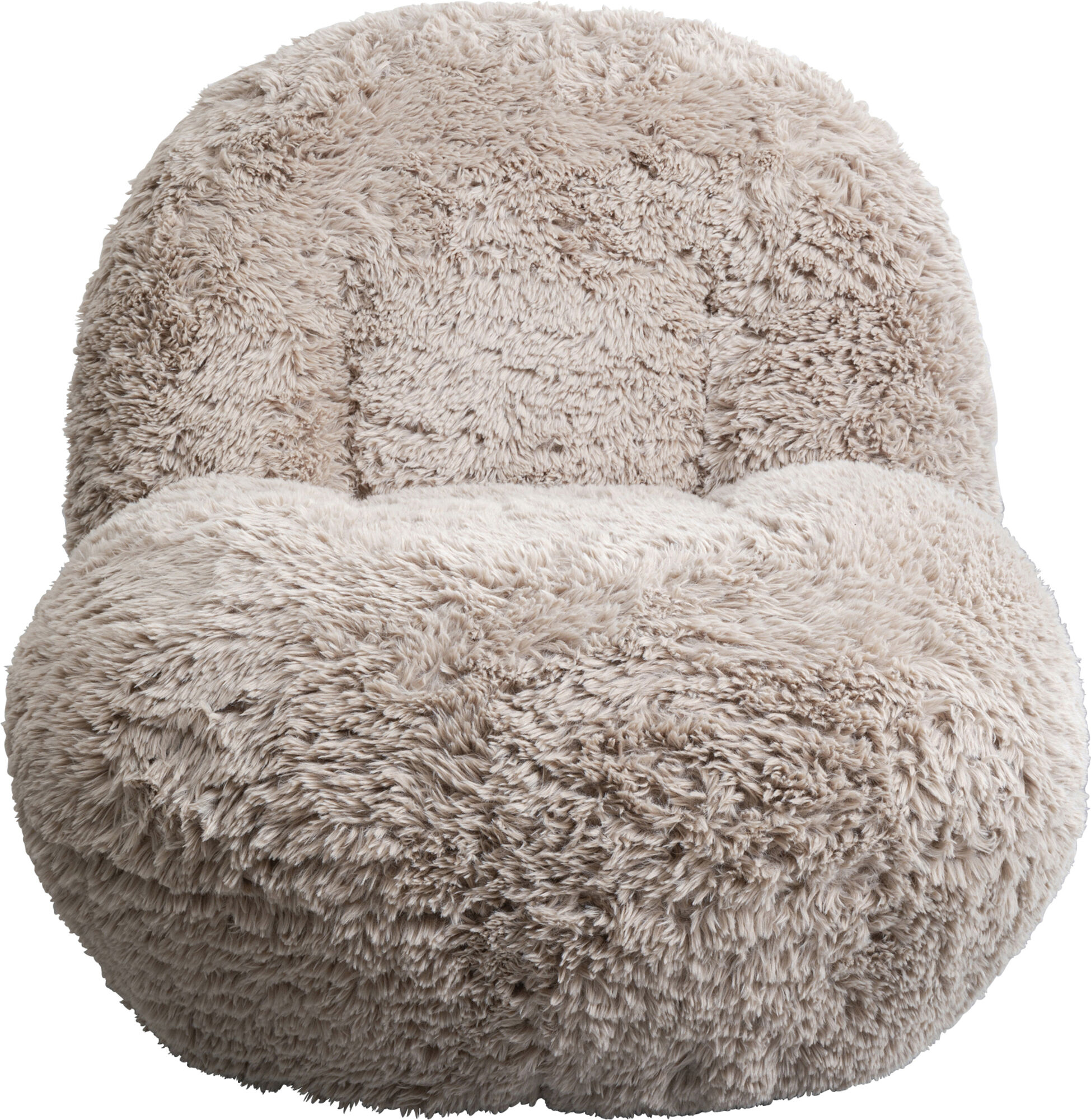 Fluffy loungestol, beige – billede-1.