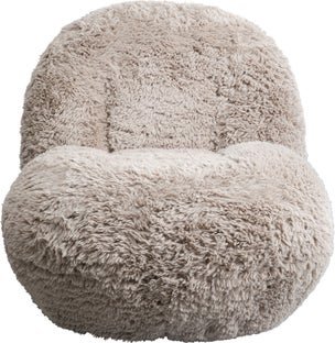 Fluffy loungestol, beige – billede-1.