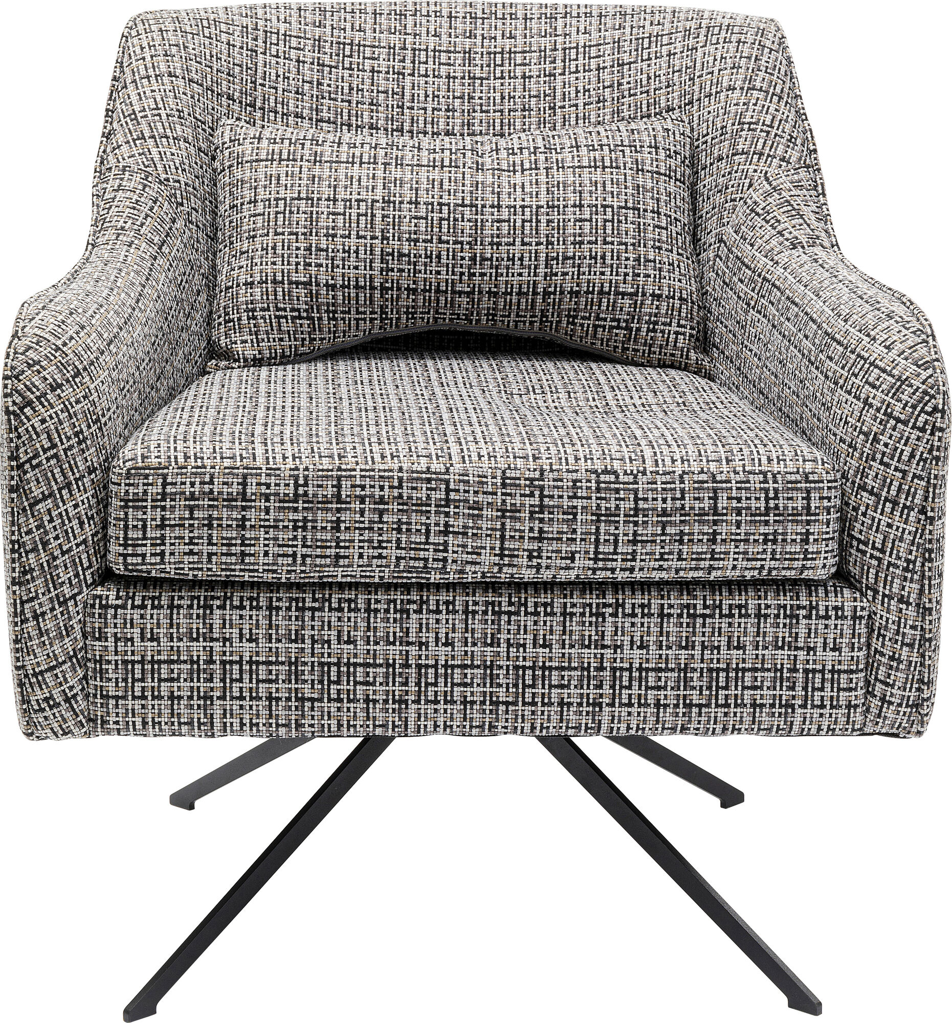 Fekete Fehér Iceland Forgó Fotel – kép-1.