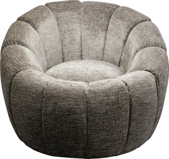 Fotel obrotowy nowoczesny szary do salonu 86x72 cm – obraz-1