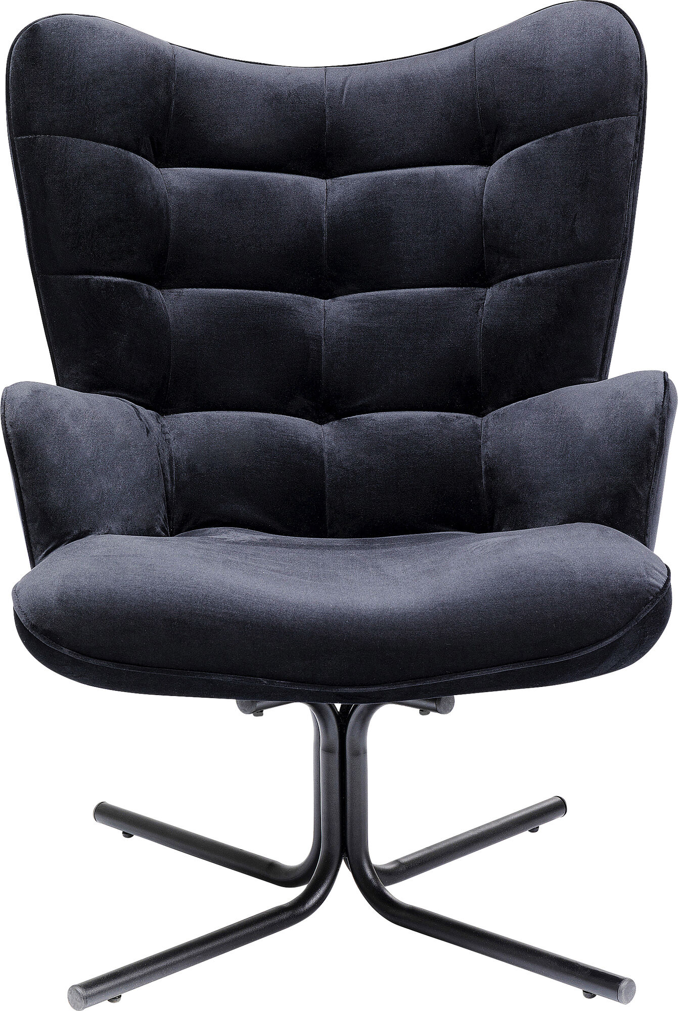 Okretna fotelja Oscar Velvet crna – slika-1.