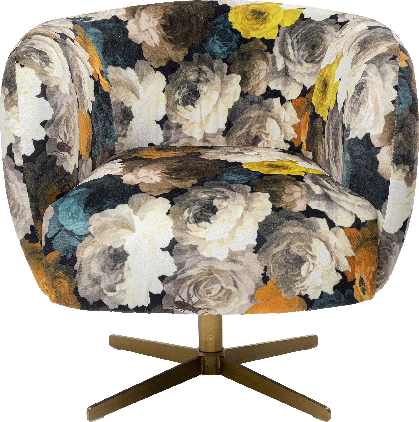 Sillón giratorio Peony amarillo – Imagen-1.
