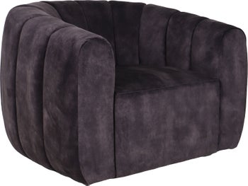 Fotel obrotowy szeroki z aksamitną tapicerką ciemnoszary 103x75 cm – grafika-1.