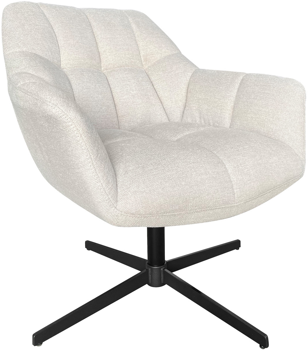 Fotel obrotowy z regulacją wysokości szampański nogi metalowe czarne 77x89 cm – grafika-1.