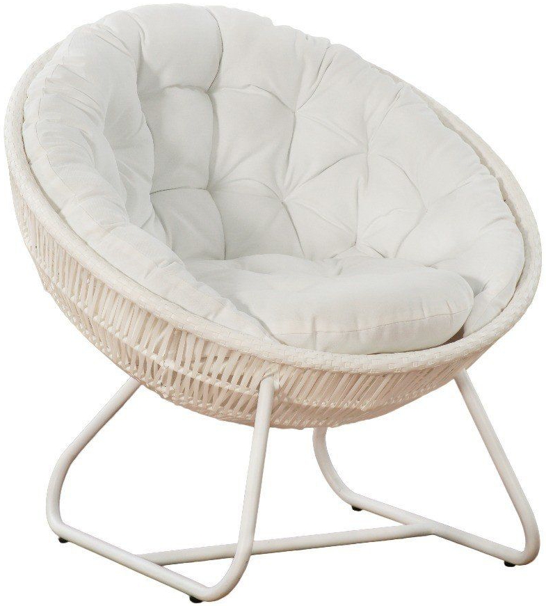 Fotel ogrodowy Cala 100x97 cm biały – obraz-1