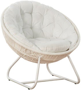 Fotel ogrodowy Cala 100x97 cm biały – obraz-1