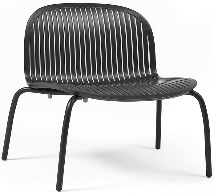 Fotel ogrodowy Ninfea Relax 82x74 cm antracytowy – obraz-1