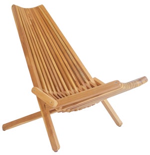 Fotel ogrodowy składany drewno tekowe 63x101 cm – obraz-1