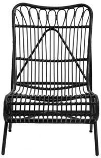 Fotel ogrodowy z technorattanu czarny 60x82 cm Outlet – obraz-1