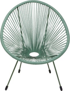 Fotel ogrodowy zielony żyłkowy 73x85 cm – obraz-1