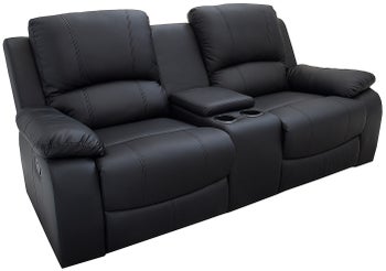 Czarny rozkładany fotel podwójny Hollywood dla wygodnych chwil relaksu – grafika-1.