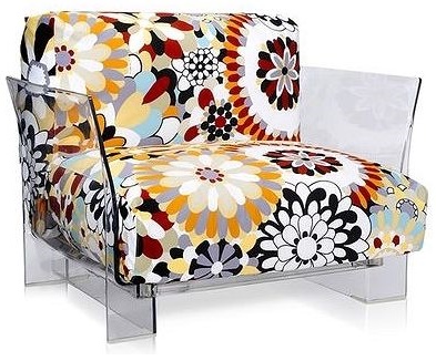 Fotel Pop Missoni Vavey Z 92x70 cm korpus transparentny – obraz-1