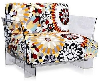 Fotel Pop Missoni Vavey Z 92x70 cm korpus transparentny – obraz-1