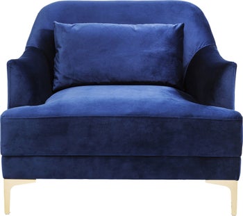 Fotel Proud 98x81 cm niebieski – obraz-1