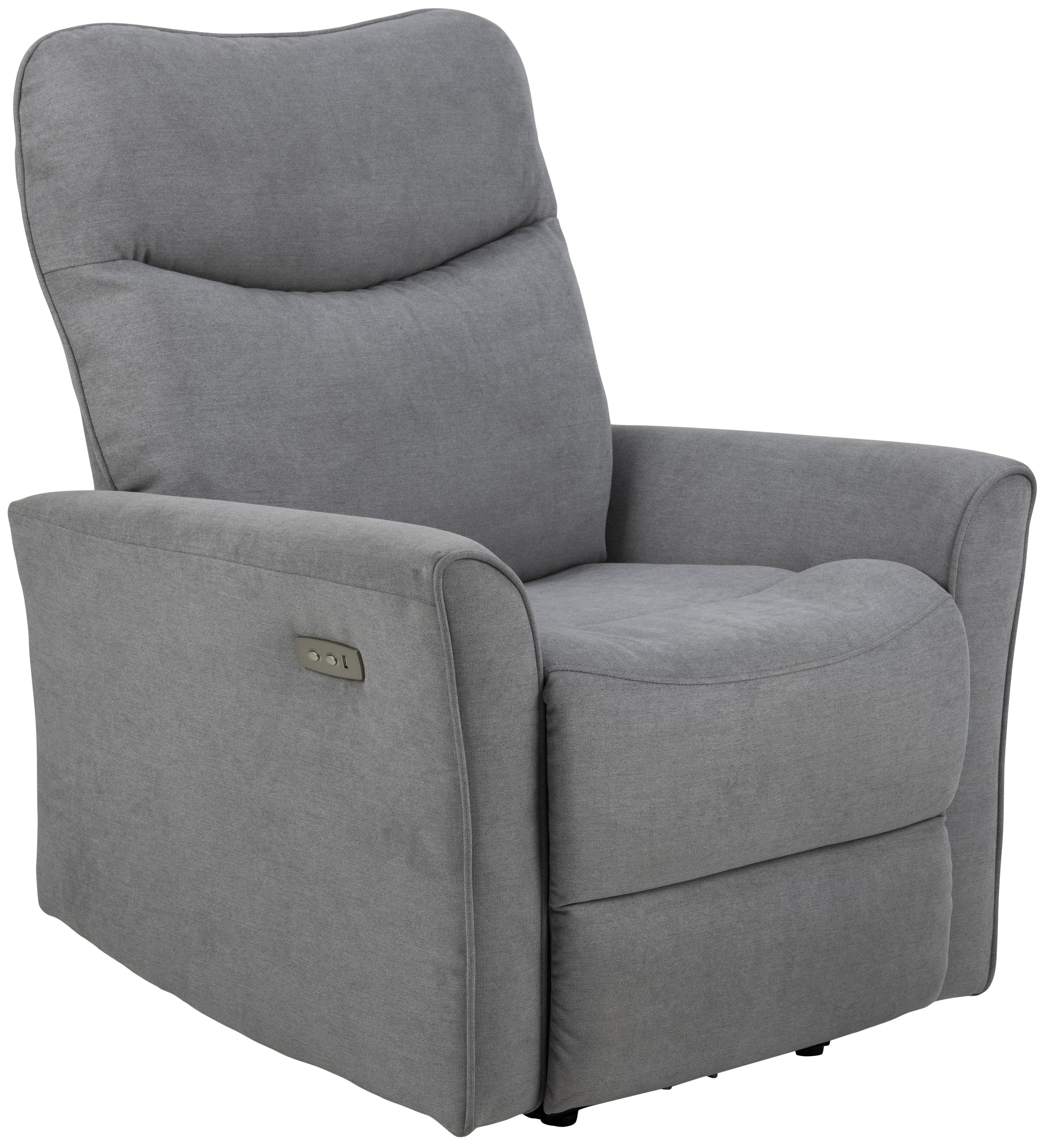 Fotel rozkładany Karlstad 80x104 cm recliner jasnoszary – obraz-1
