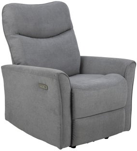 Fotel rozkładany Karlstad 80x104 cm recliner jasnoszary – obraz-1