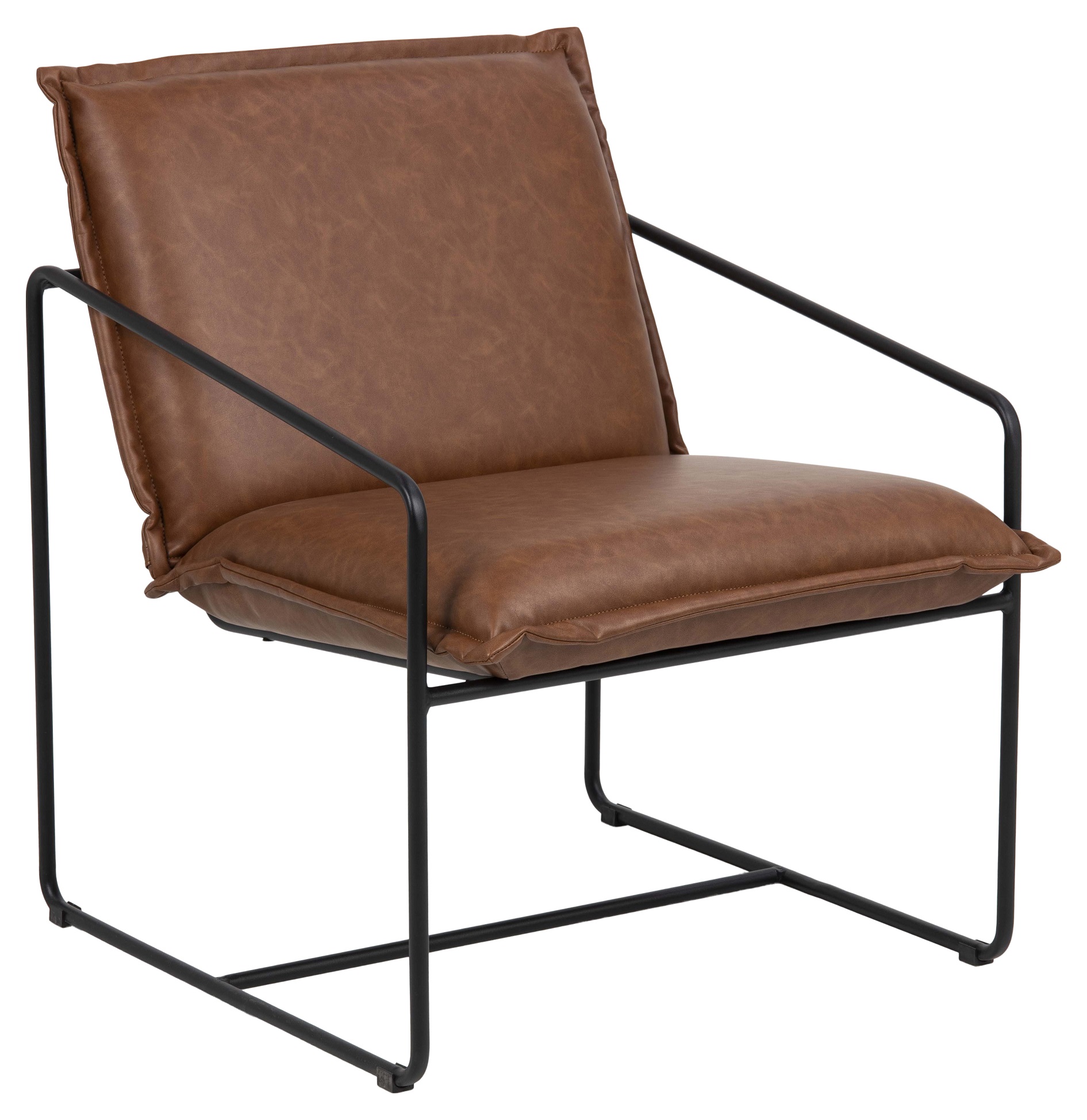 Fotel Labossiere 61x85 cm brązowe – obraz-1