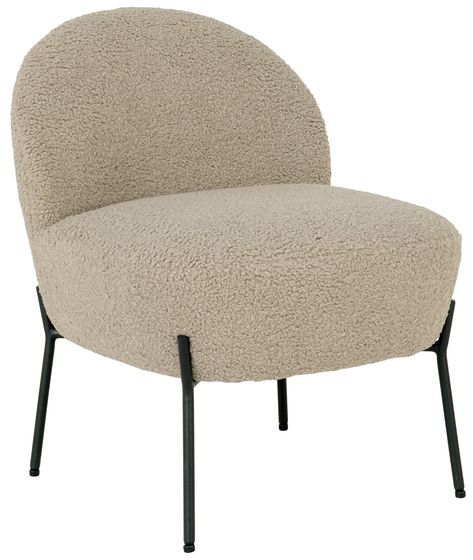 Fotel szarobrązowy imitacja wełny owczej nogi czarne stalowe 57x71 cm – grafika-1.