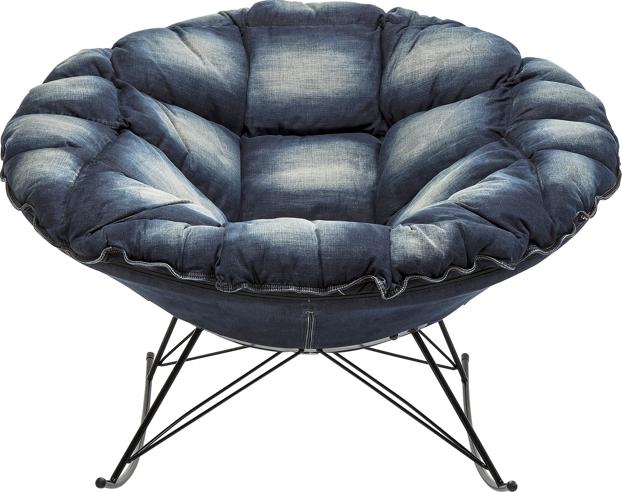 Fotel Ufo 110x103 cm ciemnoniebieski – obraz-1