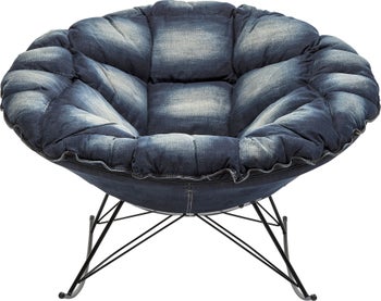 Fotel Ufo 110x103 cm ciemnoniebieski – obraz-1