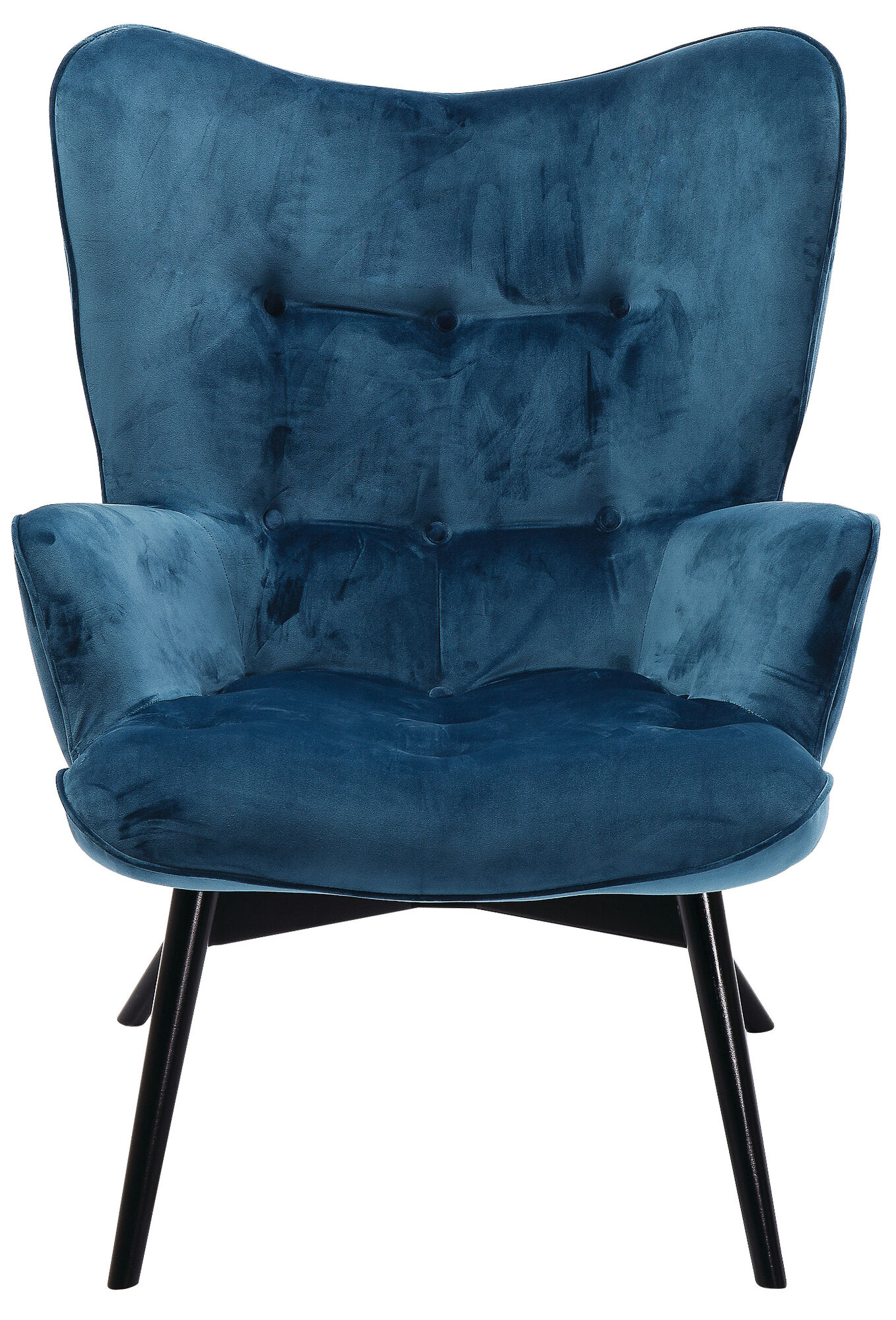 Sillón negro Vicky Velvet petróleo – Imagen-1.