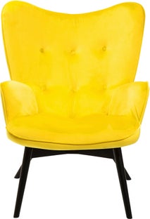 Sillón negro Vicky Velvet amarillo – Imagen-1.