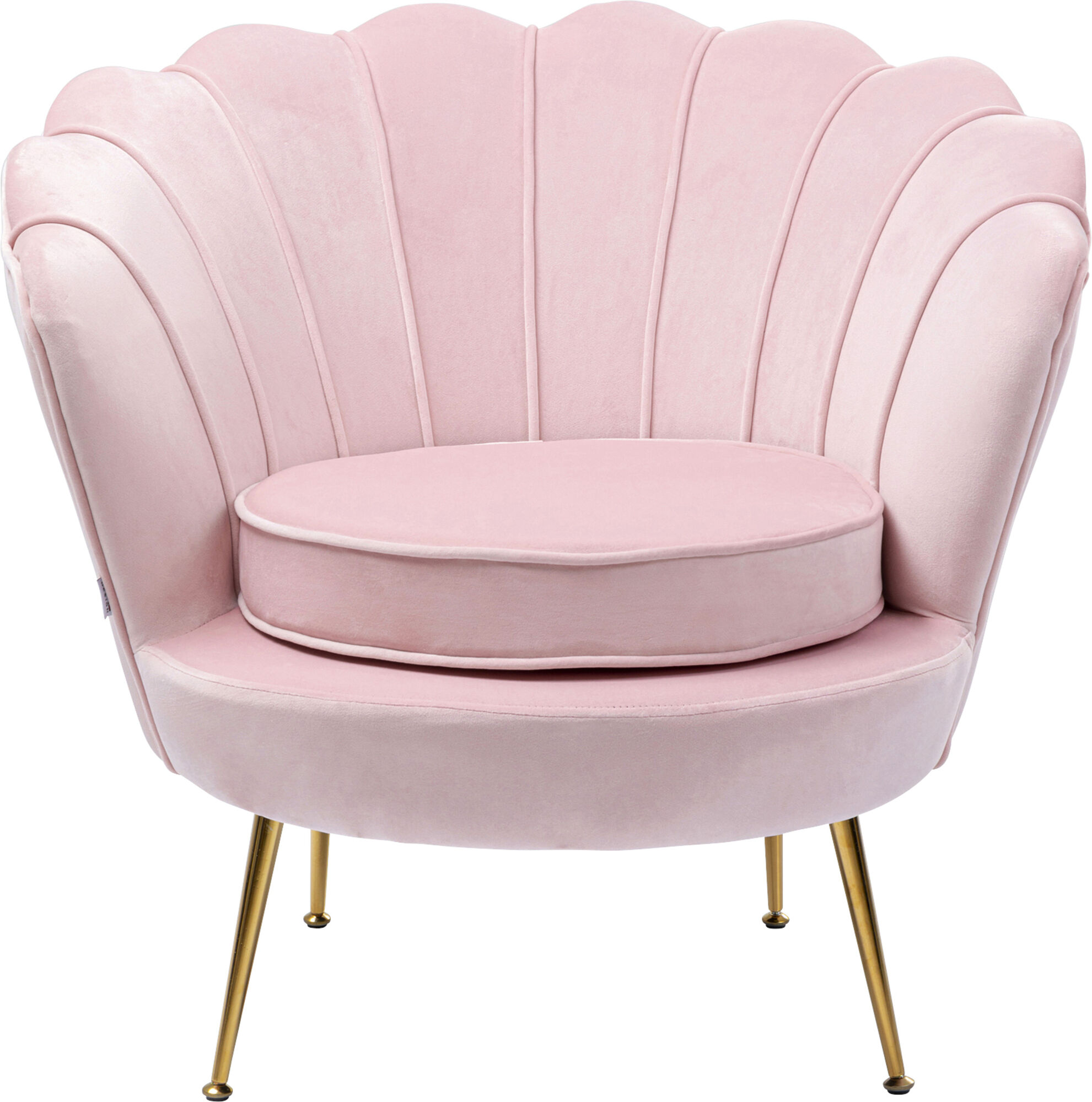 Fåtölj Water Lily - Ljusrosa Sammet – bild-1.