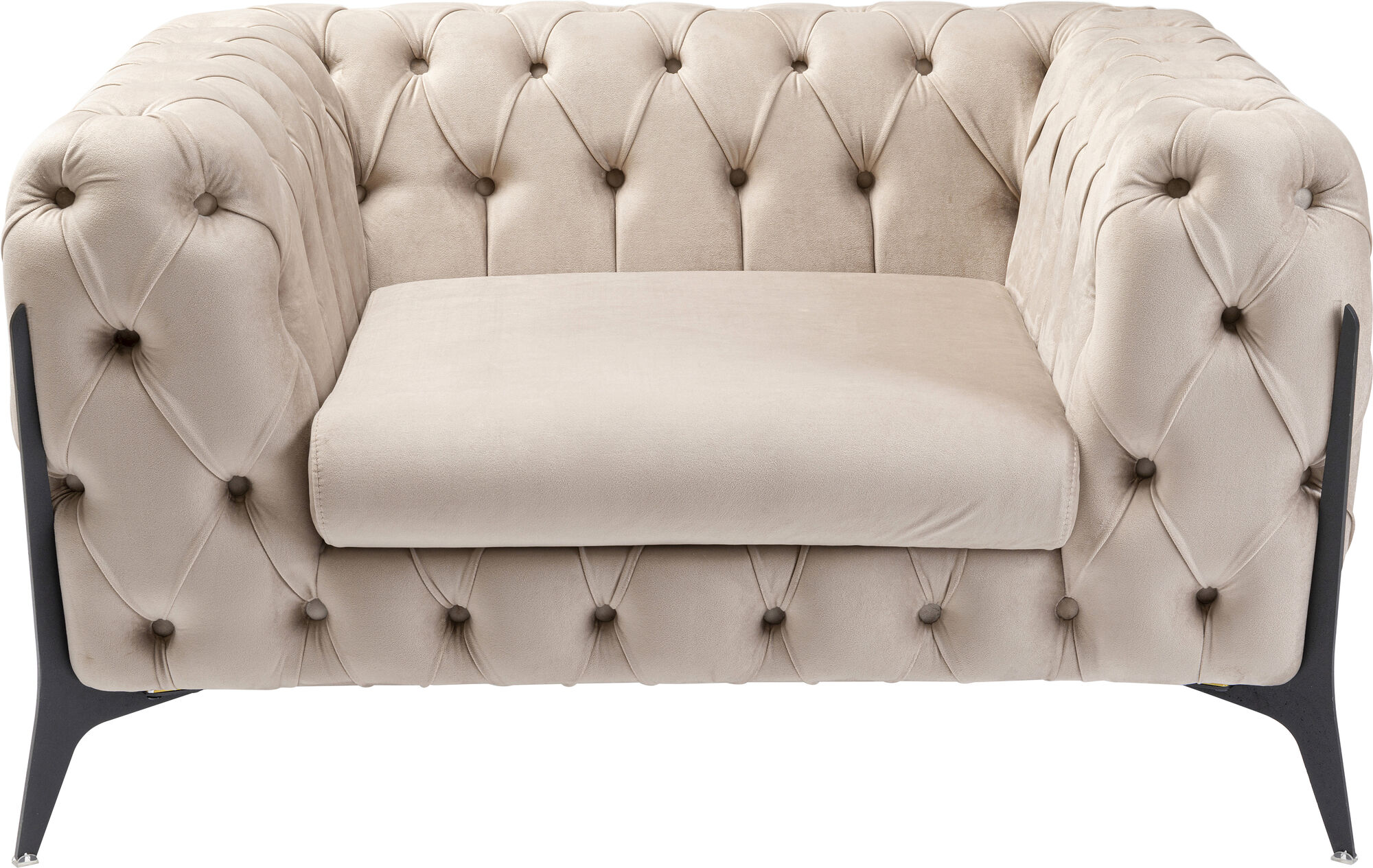 Sillón Bellissima Terciopelo Beige 120cm – Imagen-1.