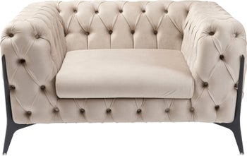 Sillón Bellissima Terciopelo Beige 120cm – Imagen-1.