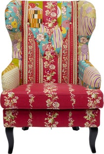 Fotoliu Wing Patchwork Rosu – imagine-1.