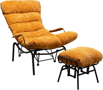 Sillón + Taburete Vienna Swing Amarillo – Imagen-1.
