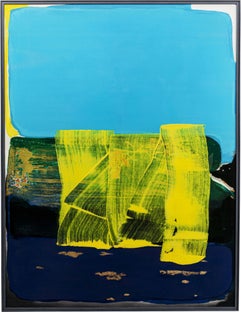 Obraz w ramie Abstract High Gloss niebieski 120x160cm – obraz-1