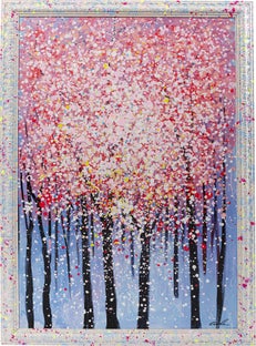 Tablou cu rama Blooming Avenue 150x100 cm – imagine-1.
