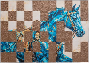 Slika sa ramom Checker Horse 164x115cm – slika-1.