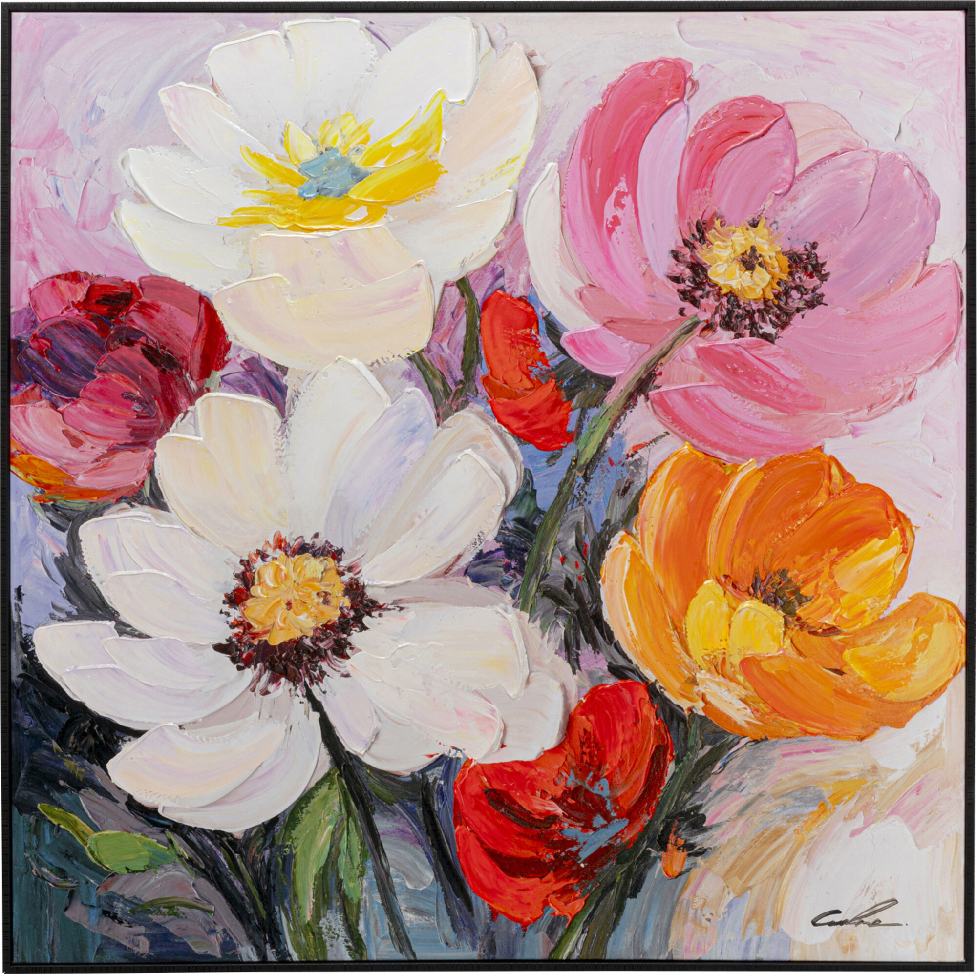 Cuadro enmarcado Flower Meadow 80x80cm – Imagen-1.