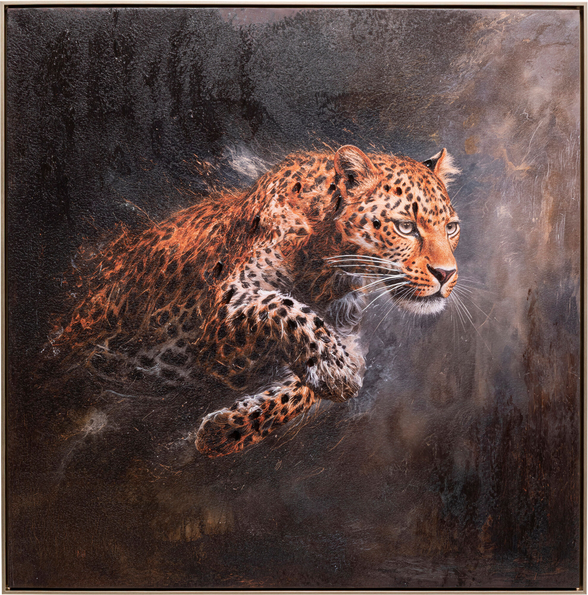 Slika sa ramom Hunting Leopard 103x103cm – slika-1.