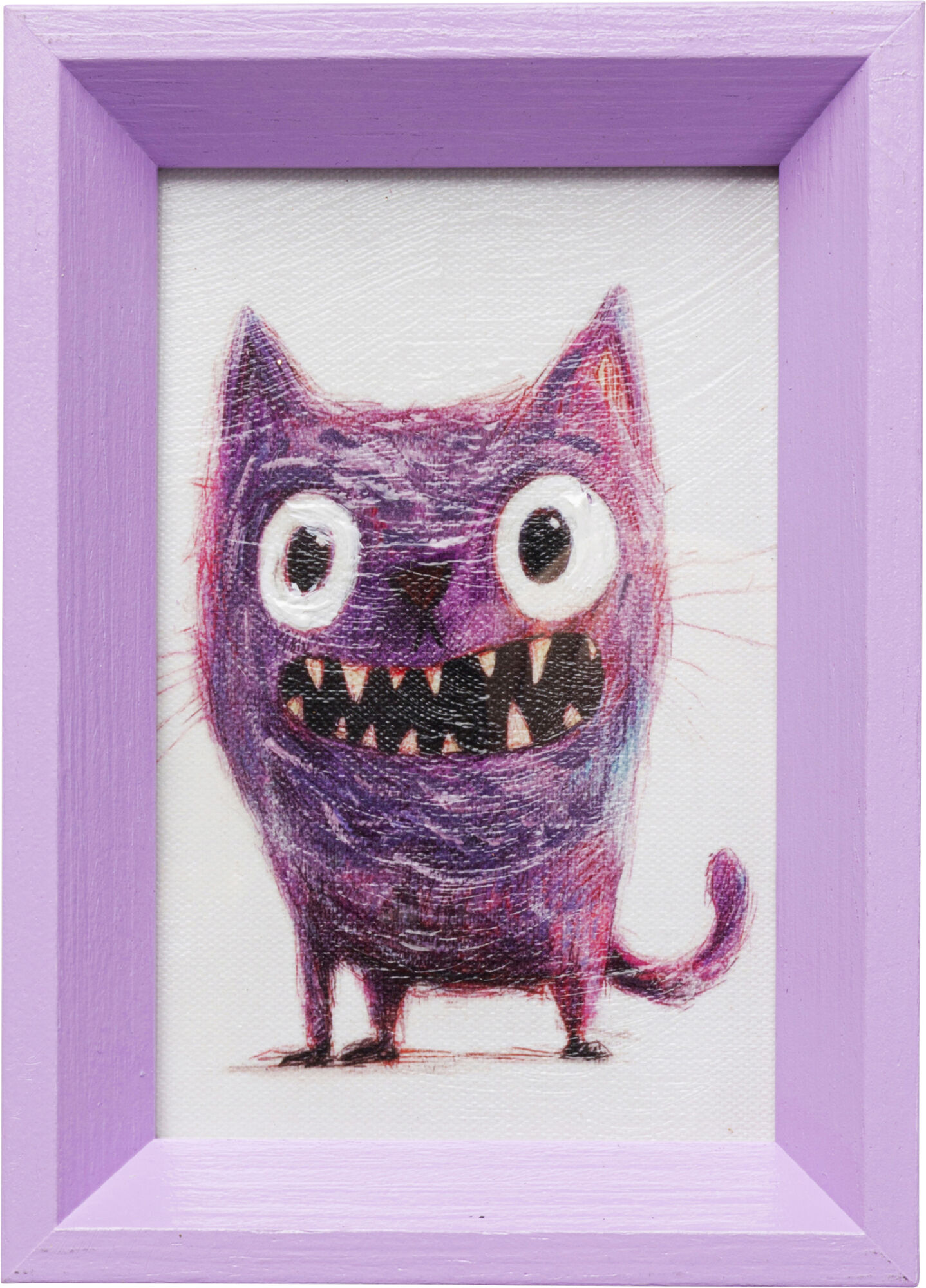 Cuadro enmarcado Angry Cat 13x18cm – Imagen-1.
