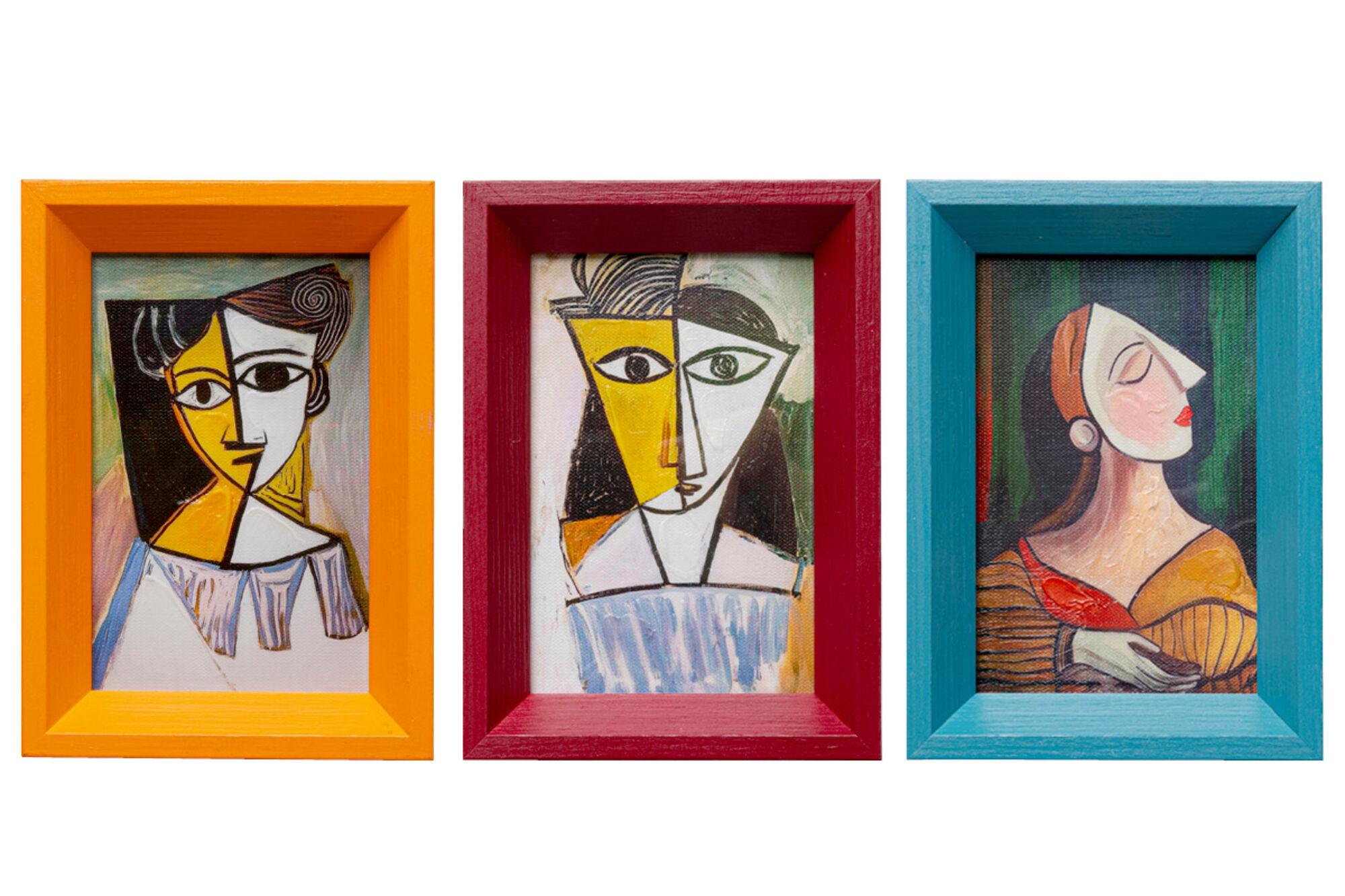Cuadro enmarcado Portrait Cubism 13x18cm (3/Set) – Imagen-1.