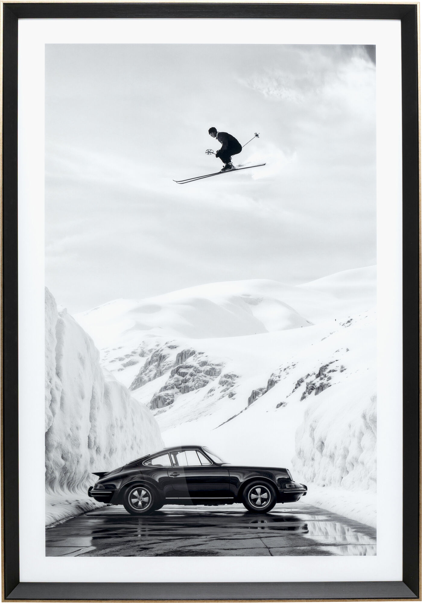 Paveikslas su rėmu Ski Stunt 86x126cm – paveikslėlis-1.