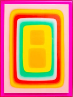 Slika sa ramom Square Shapes Coloure Orang 60x80cm – slika-1.