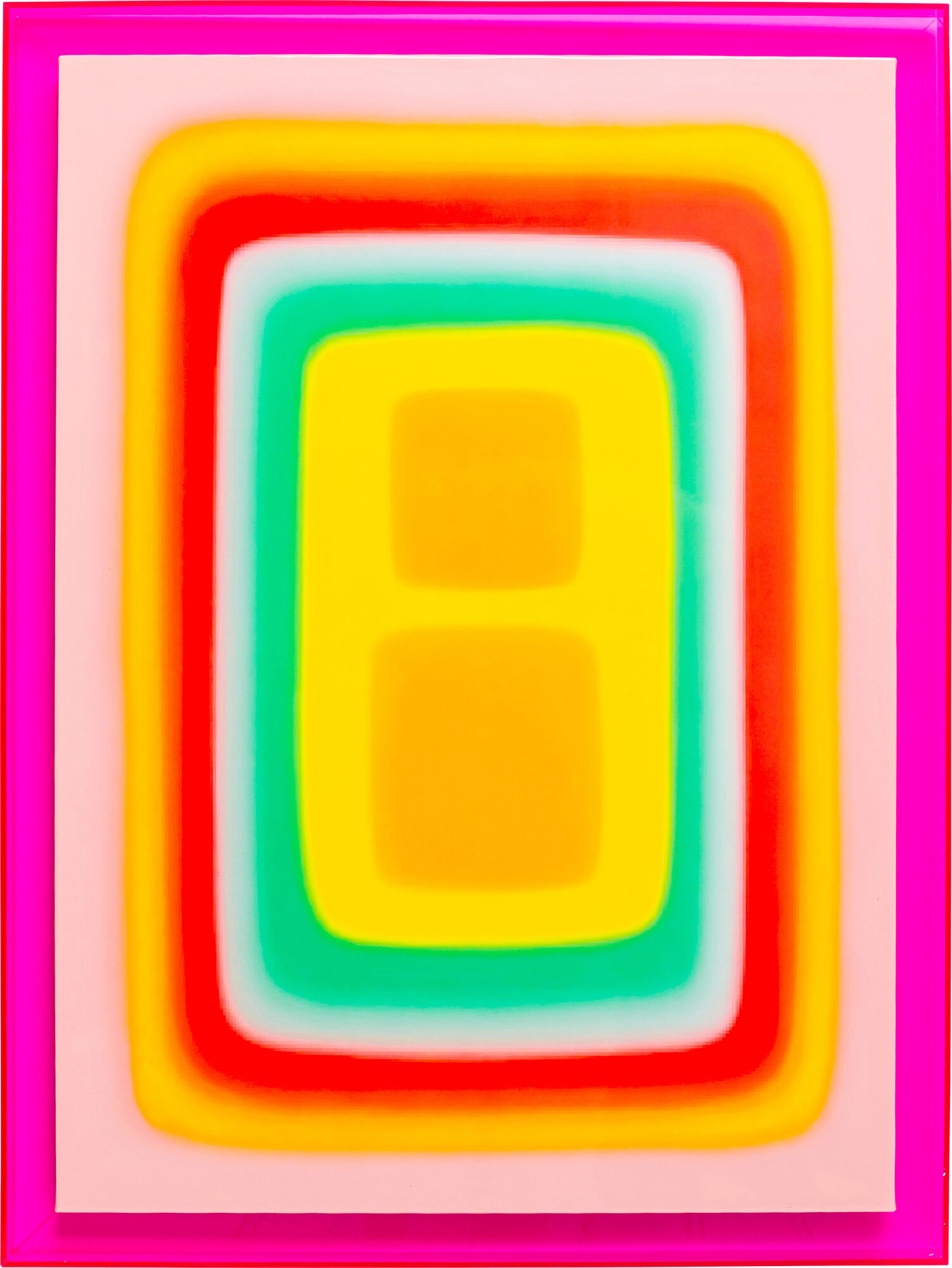 Slika sa ramom Square Shapes Coloure Orang 60x80cm – slika-1.
